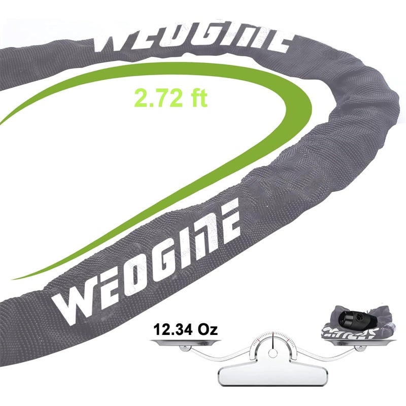 Weogine Bike Lock, Heavy Duty Anti-Theft 2.72 Ft Security Chain with 3 Keys, Waterproof for Bicycle,Scooter, Motorcycle, Door, Gate, Fence - Image 5